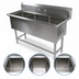 Thumbnail image #3 for John Boos Pro-Bowl 3-Compartment Stainless Steel Sink, 65-1/8-Inch Wide, 10-Inch Backsplash