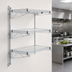 Thumbnail image #3 for Quantum Wall-Mounted Cantilever Shelving Starter Unit, Chrome-Plated