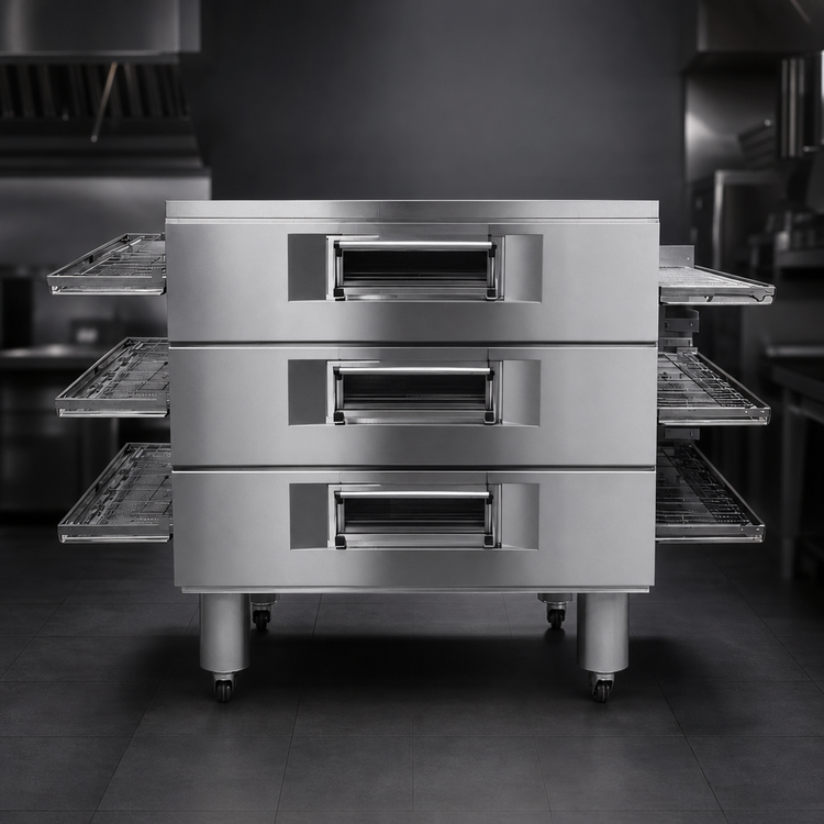 Product image #3 for Middleby Marshall X70G-3 Triple Deck Natural Gas Energy Management Conveyor Pizza Oven