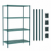 Thumbnail image #3 for Metro Super Erecta Pro 54 in. W x 18 in. D x 63 in. H 4-Shelf Stationary Polymer Shelving Starter Unit, Green