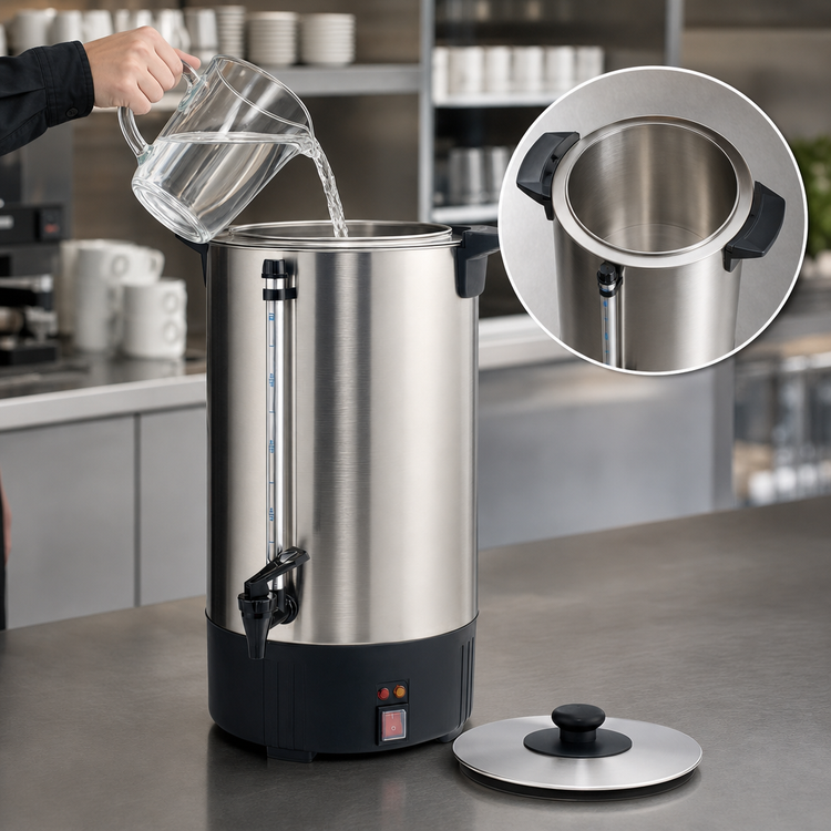 Product image #3 for Winco 100-Cup Countertop Pourover Commercial Water Boiler