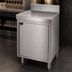 Thumbnail image #3 for Advance Tabco Underbar Basics Stainless Steel Drainboard Cabinet Base with Mid-Shelf and 2 Doors, 4-Inch Backsplash, 30 Inch Wide x 21 Inch Deep x 33 Inch High