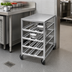 Thumbnail image #3 for Heavy-Duty Half-Size Mobile Aluminum Can Rack with Poly Top, 54 #10 Can Capacity
