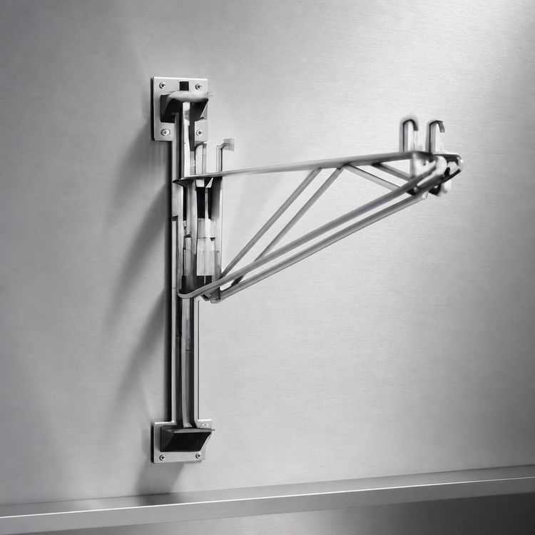 Product image #3 for Eagle Adjustable Post Wire Wall Mount Prepackaged Mid Unit for 21-Inch Deep Shelves, Stainless Steel