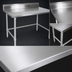 Thumbnail image #3 for John Boos Stallion 72 Inch x 30 Inch Stainless Steel Work Table with 5 Inch Backsplash and Safety Edge