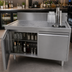 Thumbnail image #3 for Glastender 48-Inch Stainless Steel Underbar Drainboard Cabinet Base with Hinged Doors