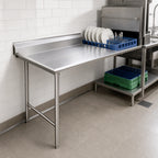 Thumbnail image #3 for Eagle Group CDTR-36-16/3-SL-X Straight Clean Dishtable, 36"W x 30"D, Left-to-Right, 16-Gauge 304 Stainless Steel, 8" Backsplash