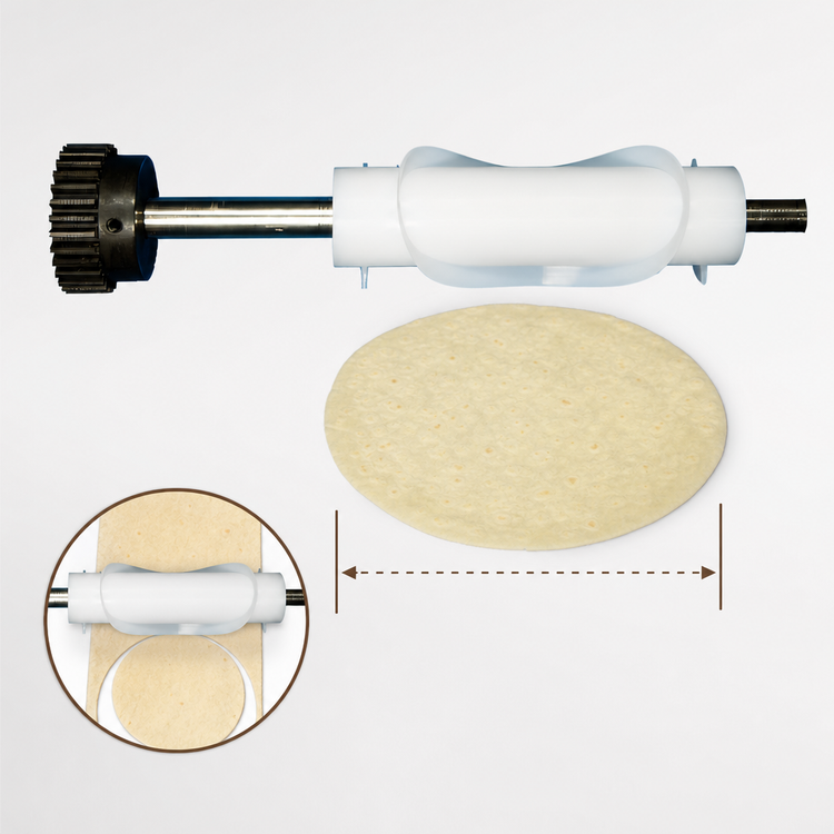 Product image #3 for Tortilla Masters TC12 12 cm Raw / 11 cm Cooked Tortilla Cutter