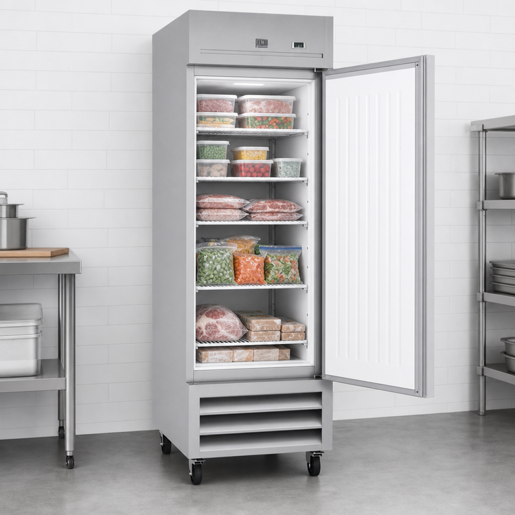 Product image #3 for Kelvinator Commercial 27-Inch One-Section Full-Height Reach-In Freezer, 21 Cu. Ft., Self-Contained Bottom Mount, Right-Hinged Solid Door