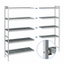 Thumbnail image #3 for Fermostock 5-Tier Polymer Shelving Unit Expansion Kit, 52 W x 14 D x 83 H, Gray