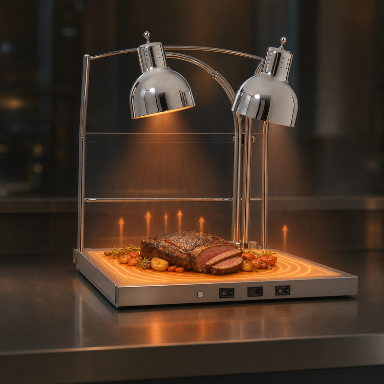 Product image #3 for Alto-Shaam CS-200/S Countertop Hot Food Holding Carving Station with 2 Heat Lamps and Breath Guard