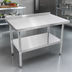 Thumbnail image #3 for John Boos Stallion 84-Inch x 24-Inch Economy Stainless Steel Work Table with Rear Riser and Adjustable Undershelf