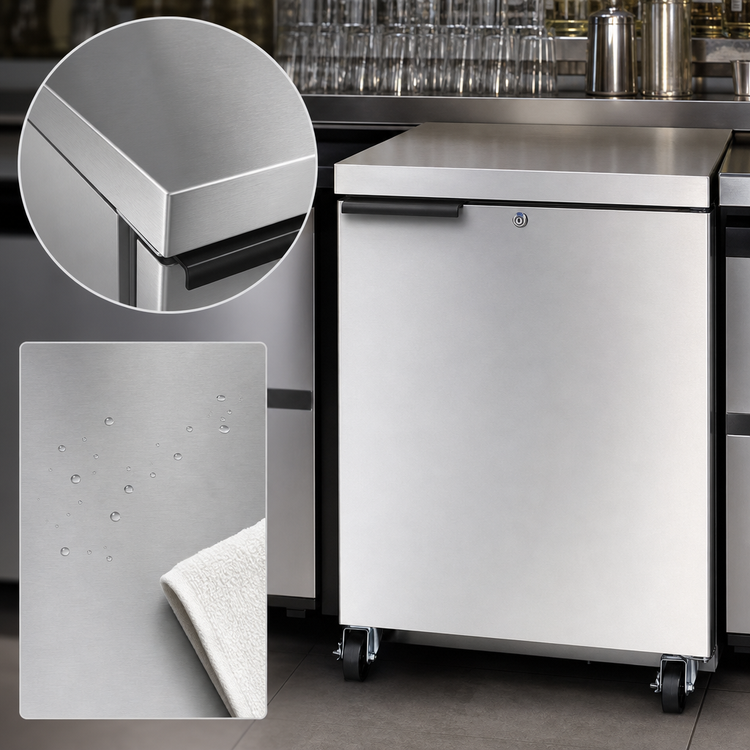 Product image #3 for Continental Refrigerator 24-Inch Single-Door Refrigerated Back Bar Cooler with Stainless Steel Top