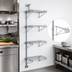 Thumbnail image #3 for Metro Super Erecta 4-Tier Mid Unit Chrome Plated Post-Type Wall Mount for 14-Inch Shelves