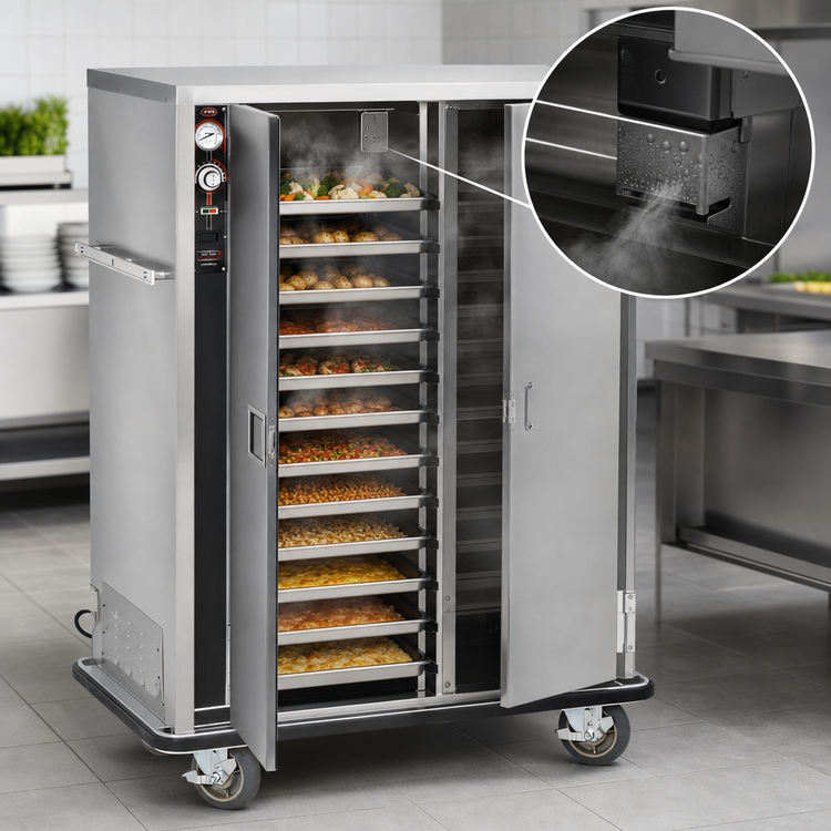 Product image #4 for FWE PS-1220-30 Mobile Heated Holding Cabinet with Humi-Temp Heat & Humidity System, 30 Full-Size Pan Capacity