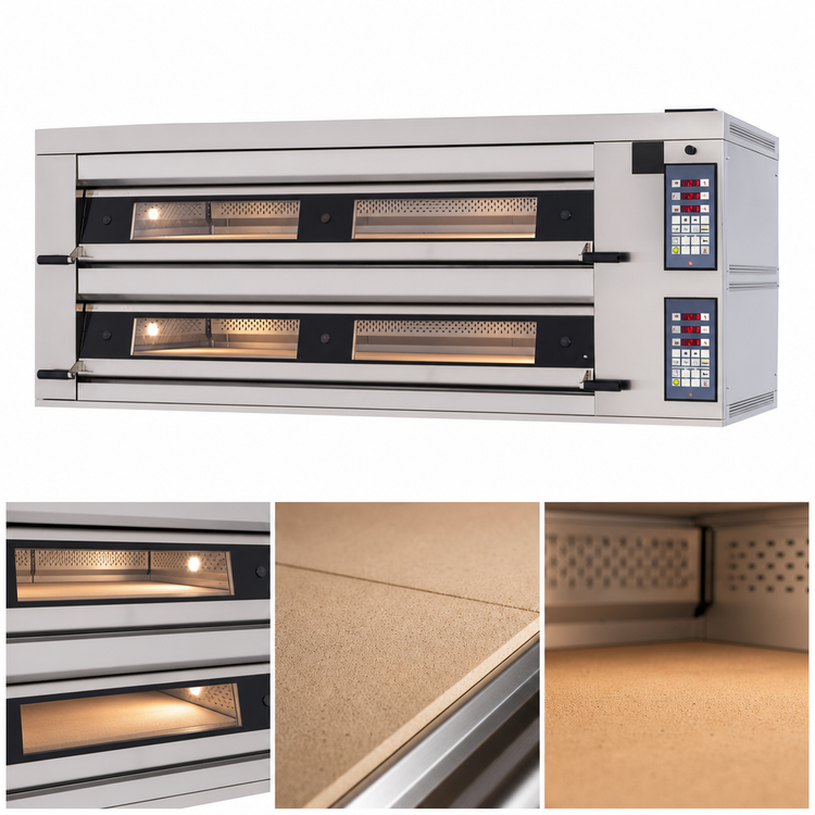 Product image #3 for Artisan Stone Double-Deck Electric Deck Oven, 3-Pan Capacity Per Deck
