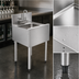 Thumbnail image #4 for Top Shelf TS Series 18-Inch Freestanding Underbar Wet Waste Sink Unit with 6-Inch Backsplash