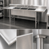 Thumbnail image #3 for Eagle Group S14 Series 115-Inch Wide Three-Compartment Sink with Left and Right Drainboards