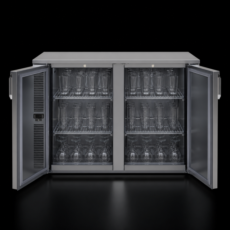 Product image #3 for Glastender F1SB44 Two-Section Side-Serviced Self-Contained Glass Froster, 44-Inch Wide, Bar Profile, Swing Doors