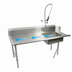 Thumbnail image #3 for 60 Inch Straight Right-to-Left Stainless Steel Soiled Dish Table with Pre-Rinse Sink