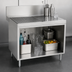 Thumbnail image #3 for Advance Tabco Prestige Supreme Open Front Stainless Steel Underbar Drainboard Cabinet, 30 x 30 x 36 Inches