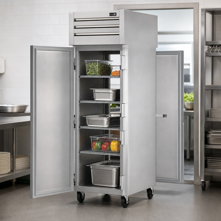 Product image #3 for True Spec Series Pass-Thru One-Section Reach-In Refrigerator with Solid Front and Rear Swing Doors