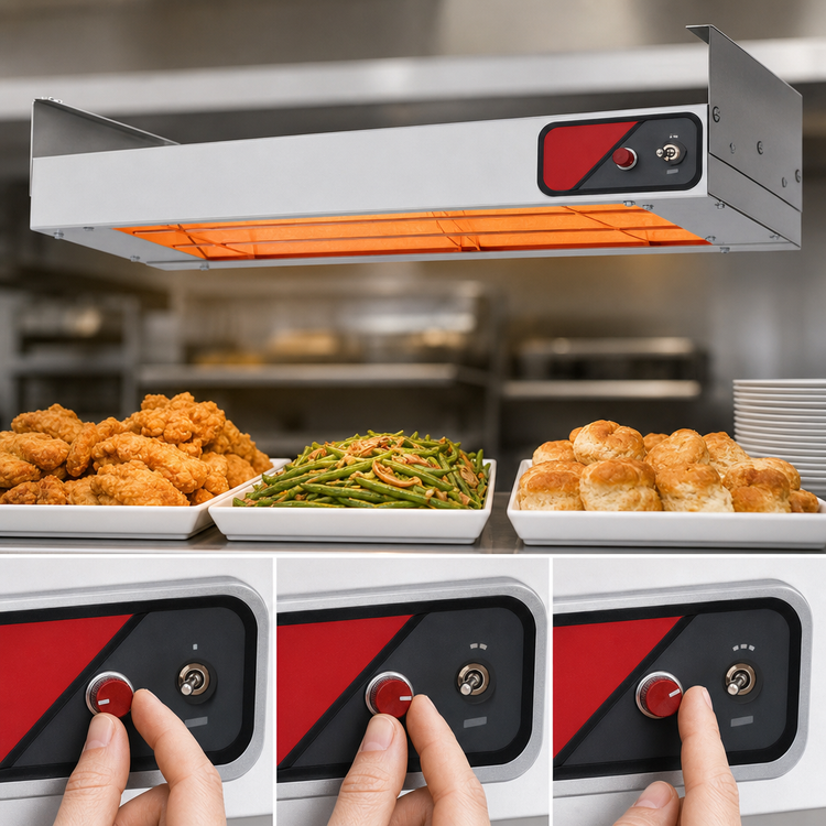 Product image #3 for Nemco Dual 36-Inch Infrared Strip Heater with Infinite Temperature Control, 120V