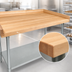 Thumbnail image #3 for BK Resources 72-Inch x 30-Inch Hard Maple Bakers Table with Galvanized Undershelf