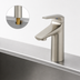 Thumbnail image #3 for T&S Brass LakeCrest Aesthetic Single-Hole Single-Handle Deck-Mount Faucet with 0.5 GPM Concealed Spray Device, Brushed Nickel