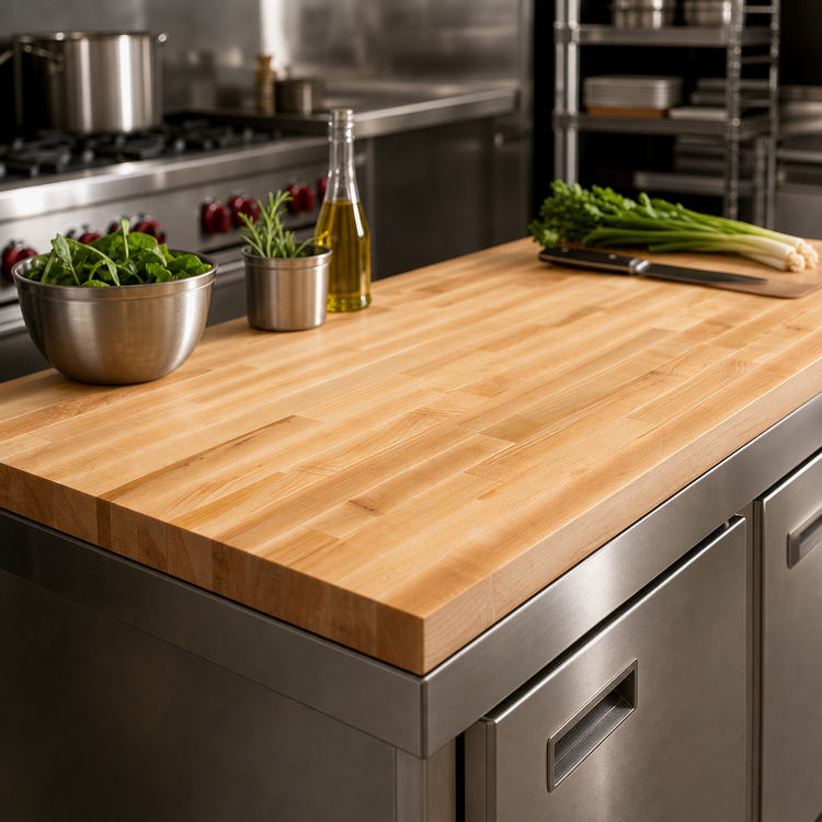 Product image #3 for Boos Block Northern Hard Rock Maple Blended Edge Grain Kitchen Countertop, 144 x 38 x 1-1/2 Inches, Penetrating Oil Finish