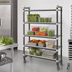 Thumbnail image #3 for Cambro Camshelving Elements XTRA 4-Tier High Density Top Rail Mobile Starter Unit, 18 x 60 x 80 Inches, 3 Vented + 1 Solid Shelf Configuration