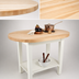 Thumbnail image #3 for Boos Block Elliptical C-Table Work Table with 72 x 30 Inch Maple Butcher Block Top, Slatted Undershelf, and Painted Wood Base