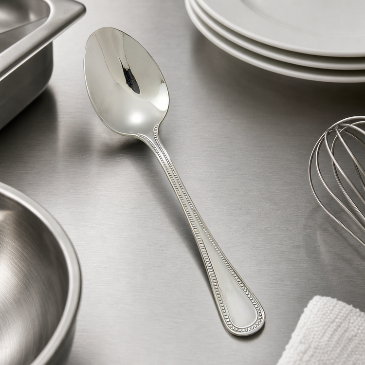 Product image #4 for Deluxe Pearl 7-1/4 Inch Extra Heavy Weight 18/8 Stainless Steel Dinner Spoon