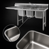 Thumbnail image #3 for Eagle Group 414 Series Three-Compartment Sink with Left 24-Inch Drainboard, 24 x 24 Bowls