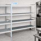Thumbnail image #3 for Fermod Fermostock 4R47C71-E 4-Tier Polymer Shelving Unit Expansion Kit, 71"H x 47"W x 22"D, 1 Upright