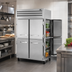 Thumbnail image #3 for True Spec Series Two-Section Stainless Steel Pass-Thru Reach-In Refrigerator with 4 Front Half Doors and 2 Rear Swing Doors