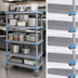Thumbnail image #3 for Quantum Millenia Mobile Starter Polymer Shelving Unit with 5 Open Grid Shelves, Gray