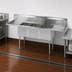 Thumbnail image #3 for BK Resources 3-Compartment Stainless Steel Sink with Left and Right Drainboards, 90-Inch Wide, 18 x 18 x 14-Inch Compartments, 9-Inch Backsplash