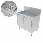 Thumbnail image #4 for Perlick Corporation Top Shelf TS30SC 30-Inch Freestanding Underbar Storage Cabinet with Pitched Drainboard Top, Stainless Steel