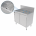 Thumbnail image #4 for Top Shelf 30-Inch Underbar Storage Cabinet with Drainboard Top, Stainless Steel