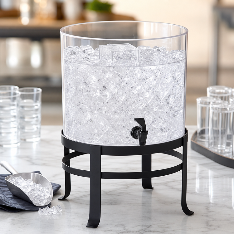 Product image #4 for Cal-Mil Round Countertop Ice-Only Dispenser, 3-Gallon Polycarbonate, 12-Inch Diameter x 19-Inch High