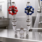 Thumbnail image #3 for T&S Brass MV-0771-12C 3/4-Inch Chrome-Plated Brass Mixing Valve Assembly for Washdown Stations