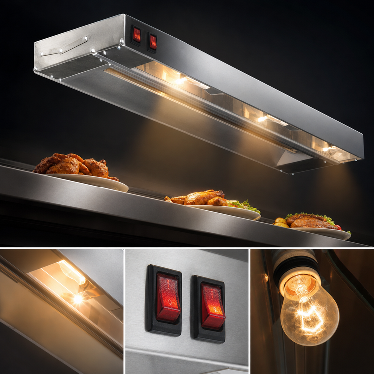 Product image #3 for Eagle Group RedHots 96-Inch Single Lighted High-Watt Remote Strip Heat Lamp, 208V