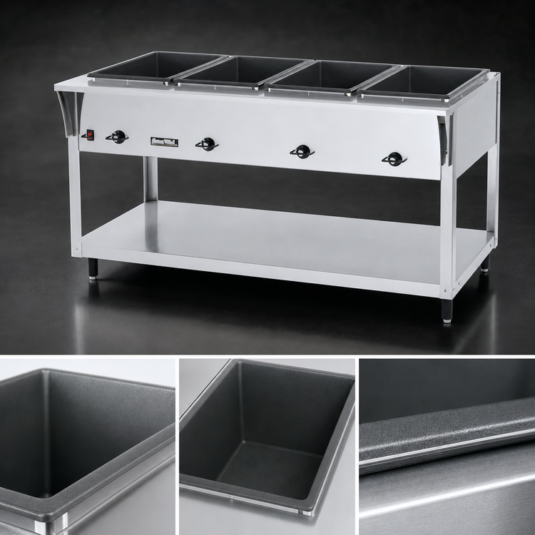 Product image #3 for Vollrath ServeWell SL 4-Well Stainless Steel Hot Food Table, 60-11/16 Inch Wide, 120V