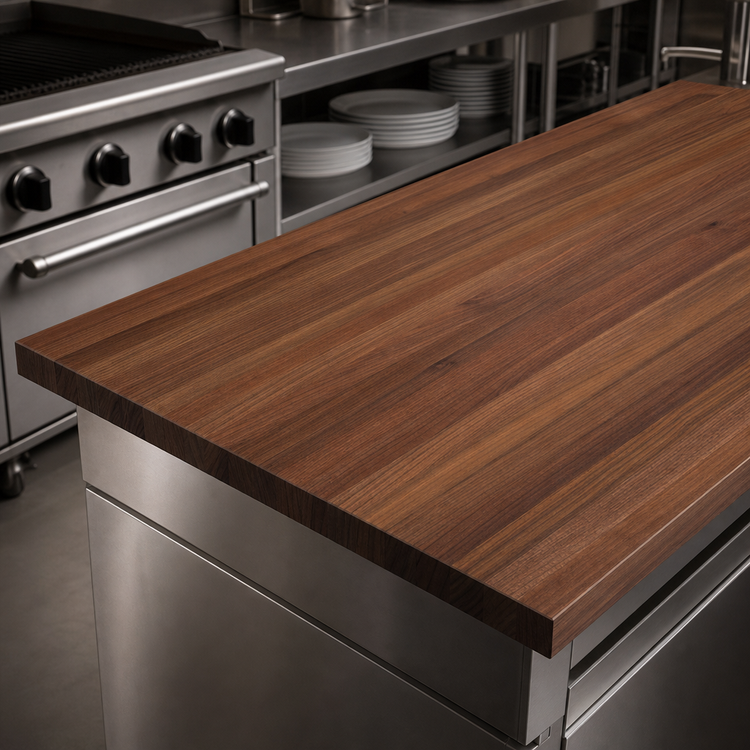 Product image #3 for Boos Block American Black Walnut Edge Grain Kitchen Countertop, 144 x 42 x 2-1/4 Inches, Flat