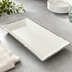 Thumbnail image #3 for American Metalcraft Medium Rectangular Melamine Platter, Antique White, 18 x 8-1/4 x 2 Inch
