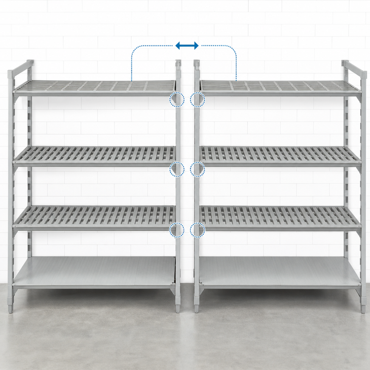 Product image #4 for Cambro Camshelving Premium Stationary 4-Shelf Add-On Polymer Shelving Unit, 21 x 36 x 64 Inches