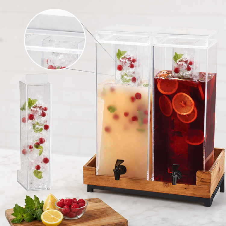 Product image #3 for Cal-Mil 3 Gallon Clear Acrylic Single Beverage Dispenser with Infusion Chamber