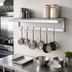 Thumbnail image #3 for Commercial T-Bar Wall-Mounted Aluminum Pot Rack Shelf, 60 Inch W x 20 Inch D