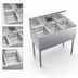 Thumbnail image #3 for Krowne Royal Series 36-Inch Three-Compartment Underbar Sink Unit with Swing Spout Faucet